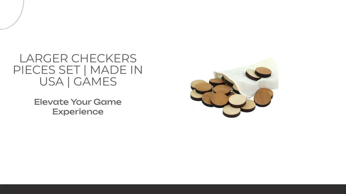 Larger Checkers Pieces Set | Made in USA | Games by@Outfy