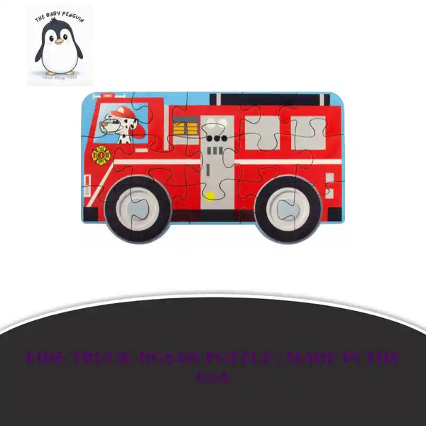 Fire Truck Jigsaw Puzzle | Made in the USA by@Outfy