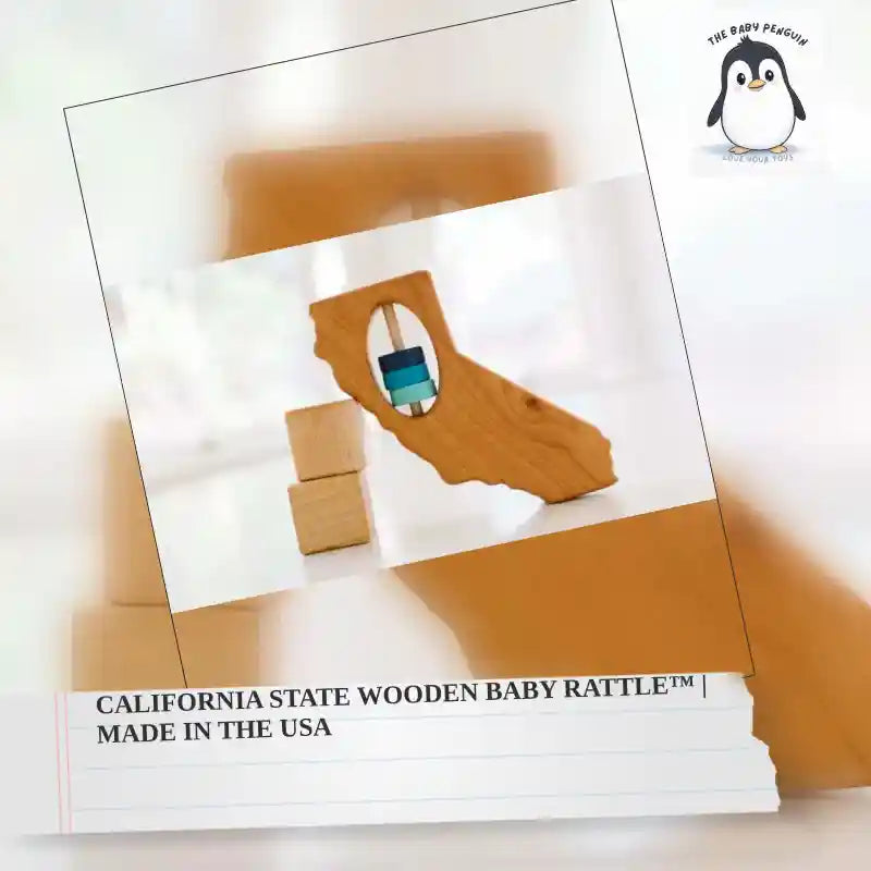 Bannor Toys California State Wooden Baby Rattle product video