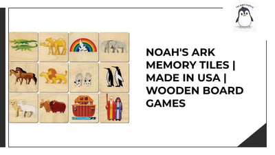 Noah's Ark Memory Tiles | Made in USA | Wooden Board Games by@Outfy