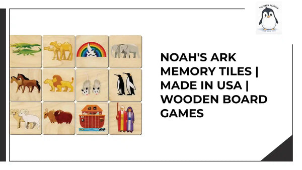 Noah's Ark Memory Tiles | Made in USA | Wooden Board Games by@Outfy