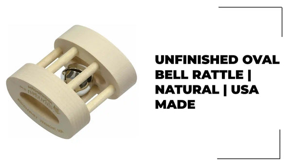 Unfinished Oval Bell Rattle | Natural | USA Made by@Outfy