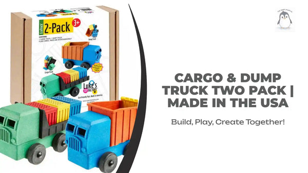 Cargo &amp; Dump Truck Two Pack | Made in the USA by@Outfy