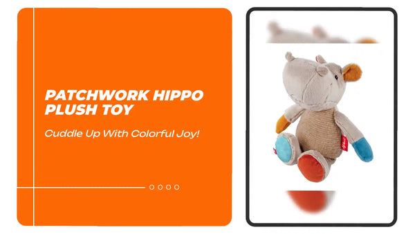Patchwork Hippo Plush Toy by@Outfy