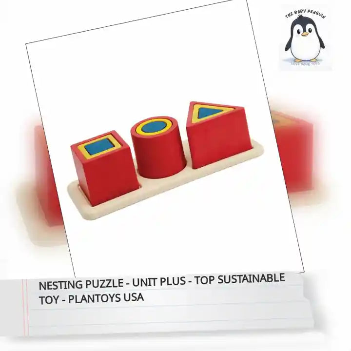 Nesting Puzzle - Unit Plus - Top Sustainable Toy - PlanToys USA by@Outfy