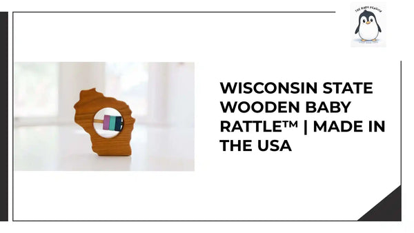 Wisconsin State Wooden Baby Rattle&trade; | Made in the USA by@Outfy