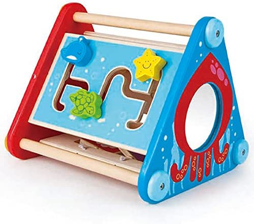 Hape Take-Along Wooden Toddler Activity Skill Building Box,