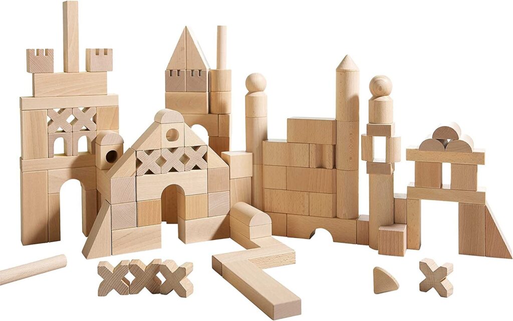 HABA Basic Building Blocks 102 Piece Extra Large Wooden Starter Set (Made in Germany)