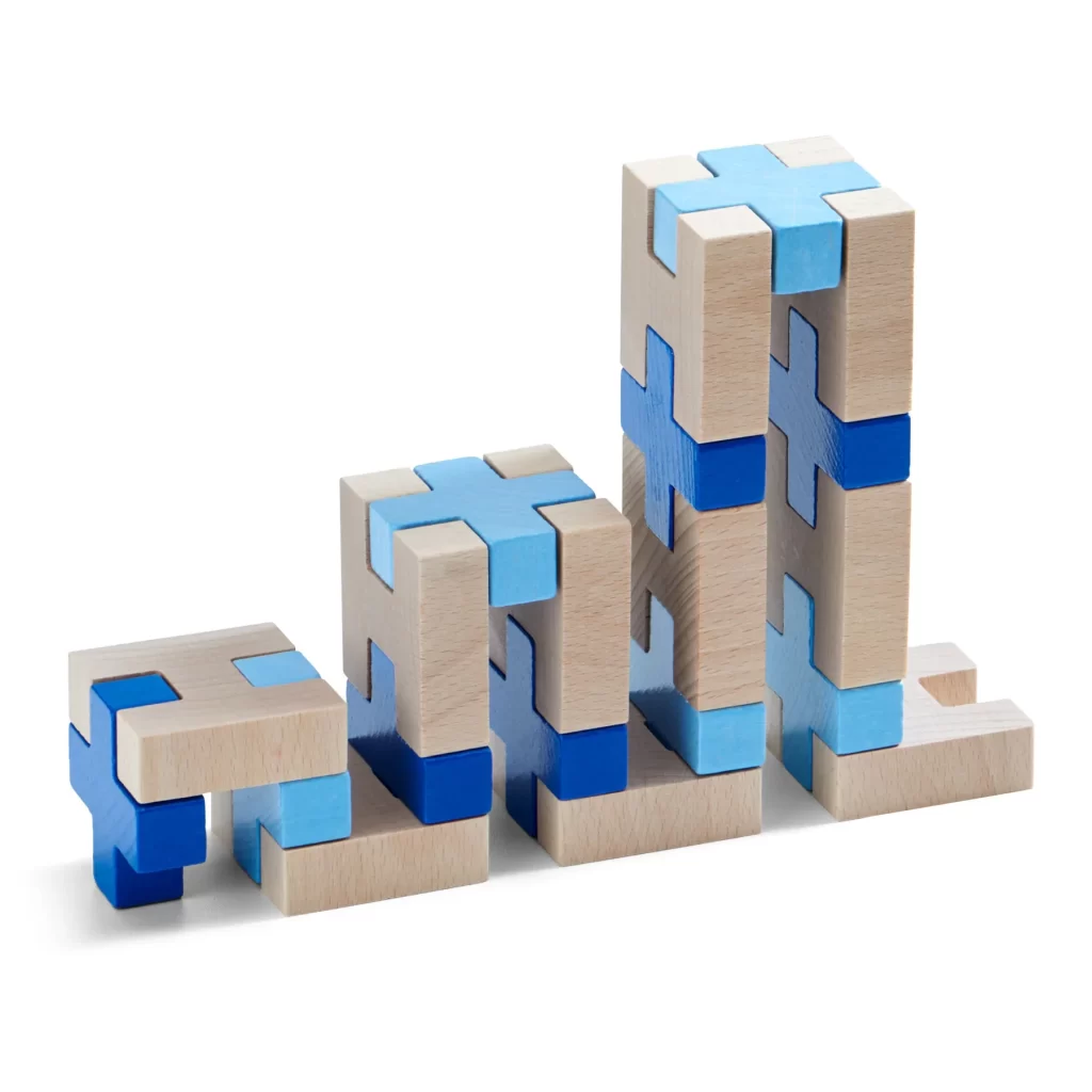 3D Viridis Wooden Stacking Game - Colorful Blocks for Imaginative Creations