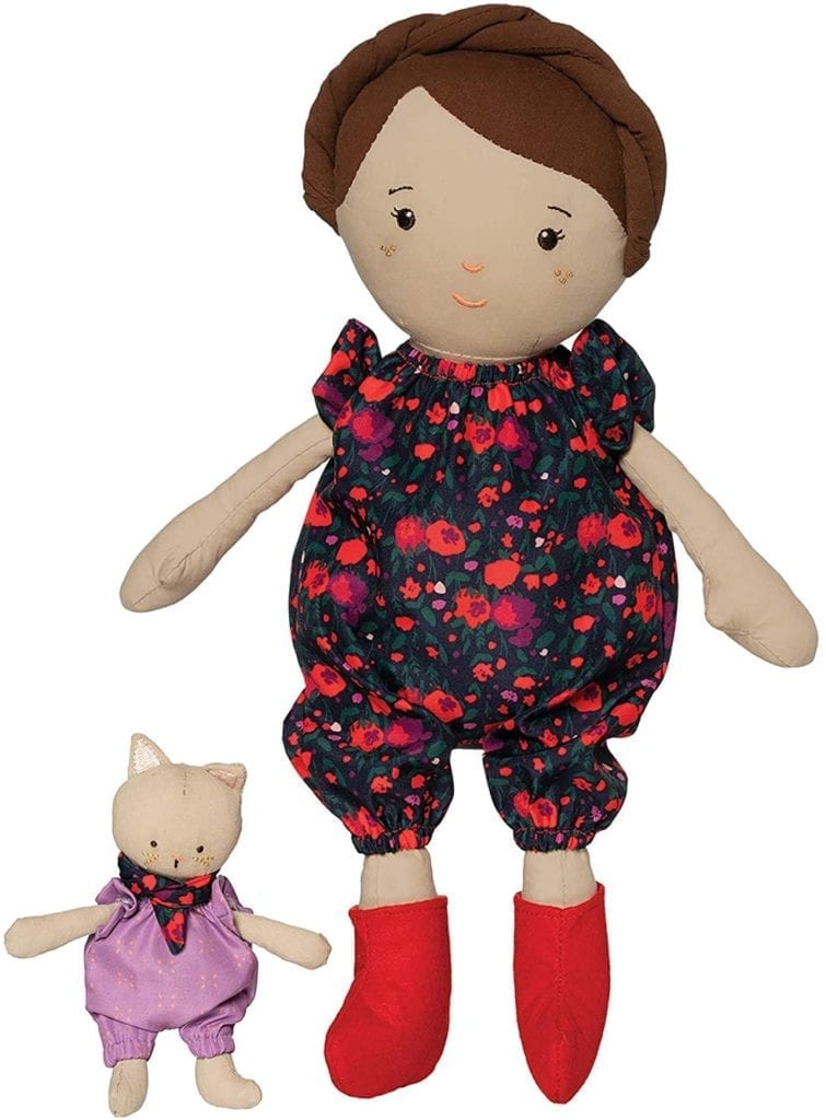 Manhattan Toy Playdate Friends Freddie Machine Washable and Dryer Safe 14 Inch Doll with Companion Stuffed Animal