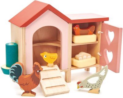 Tender Leaf Toys - Chicken Coop Play Set for Kids Realistic and Colorful Chicken Coop for Imaginative Play 3+ Kids