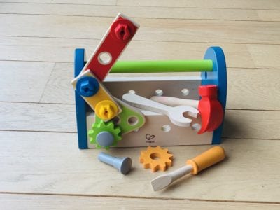 Hape Fix It Kid's Wooden Tool Box and Accessory Play Set