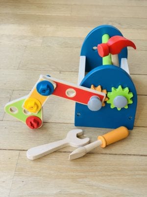 Hape Fix It Kid's Wooden Tool Box and Accessory Play Set