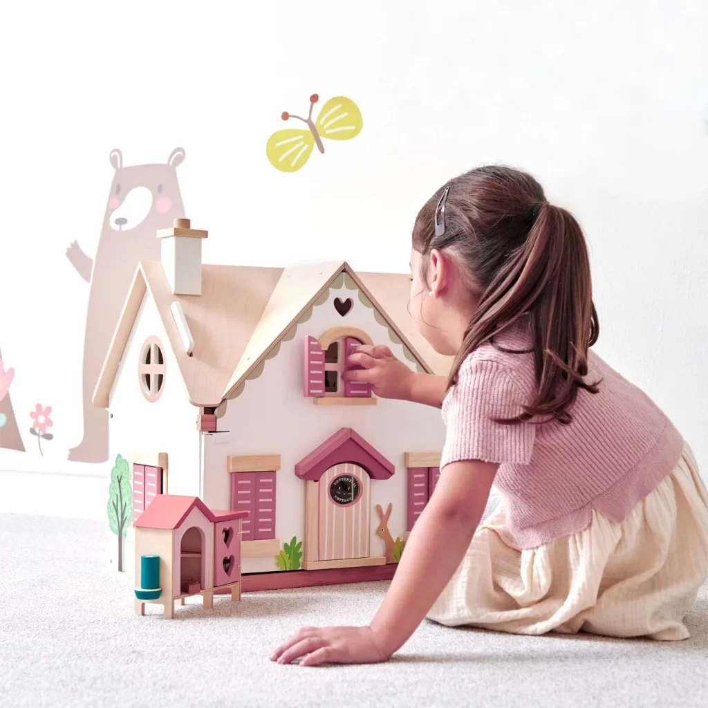 Cottontail Cottage Dollhouse with Furniture | Tender Leaf
