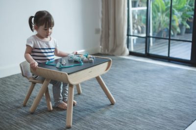 Wooden Table & Chair Black PlanToys 8703