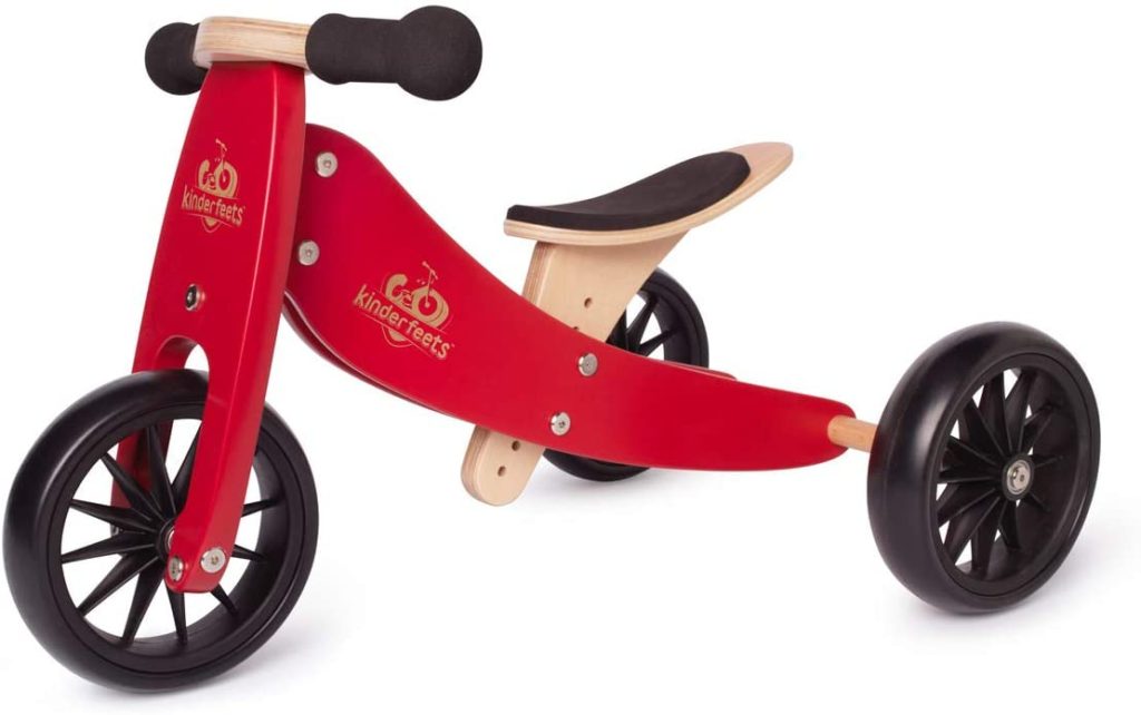 Kinderfeets TinyTot 2-in-1 Wooden Balance Bike and Tricycle