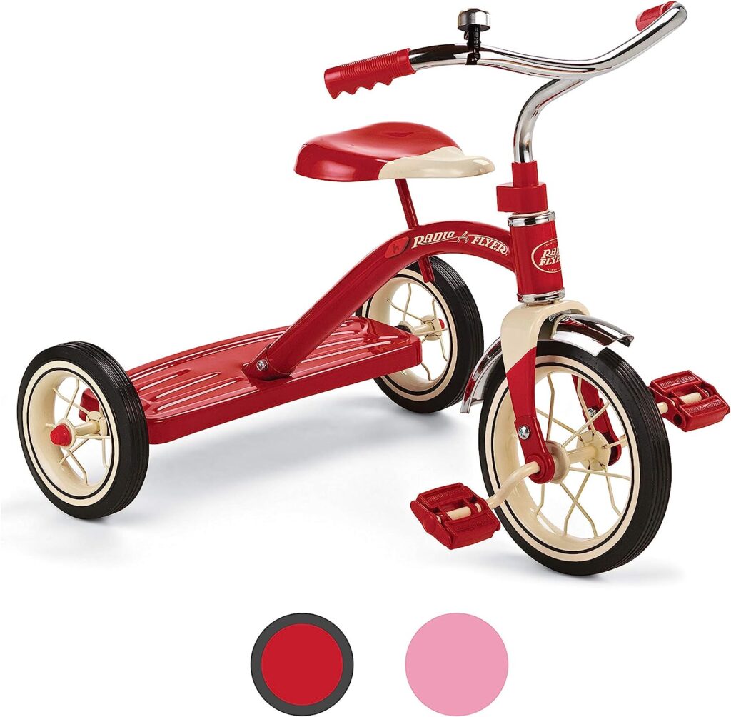 Radio Flyer Classic 10" Tricycle, Toddler Trike, Tricycle for Toddlers Age 2-5, Toddler Bike 