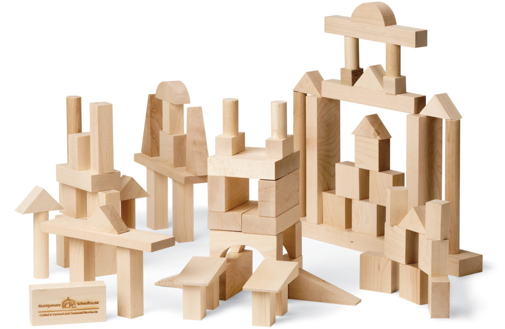 Advanced Builder Wooden Blocks Set (78 Pieces) USA