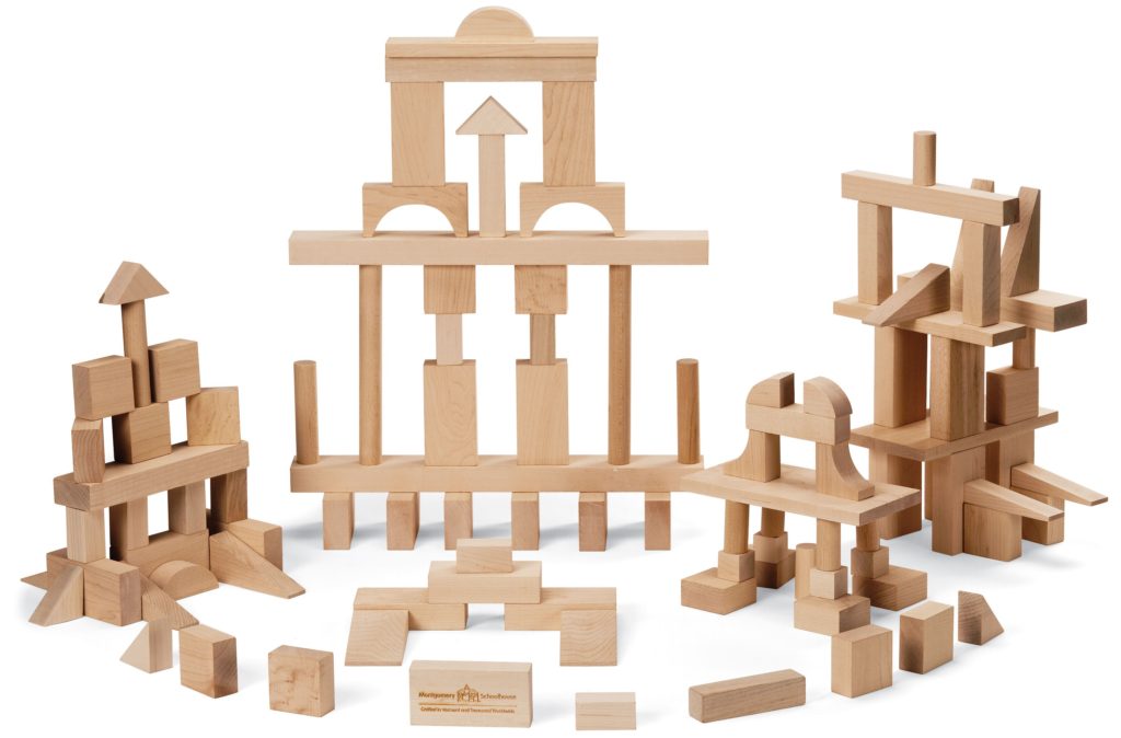 Master Builder Wooden Blocks Set (104 Pieces) | USA