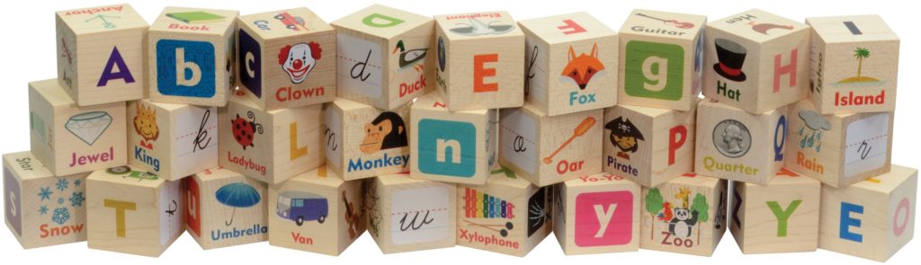 Letter Picture Wooden Blocks | Made in the USA