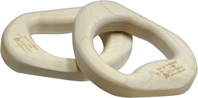 Wooden Baby Teether Pair | Natural | Made in the USA