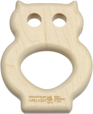 Owl Shaped Baby Teether | Natural | Made in the USA