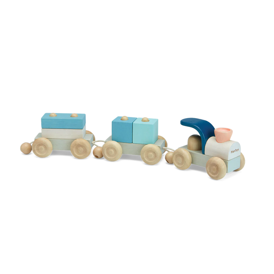 Stacking Train Trio - Orchard Collection | PlanToys 5738 | 12m+