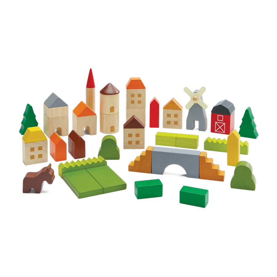 Countryside Blocks | PlanToys 6293 | 3+ | Wooden Blocks