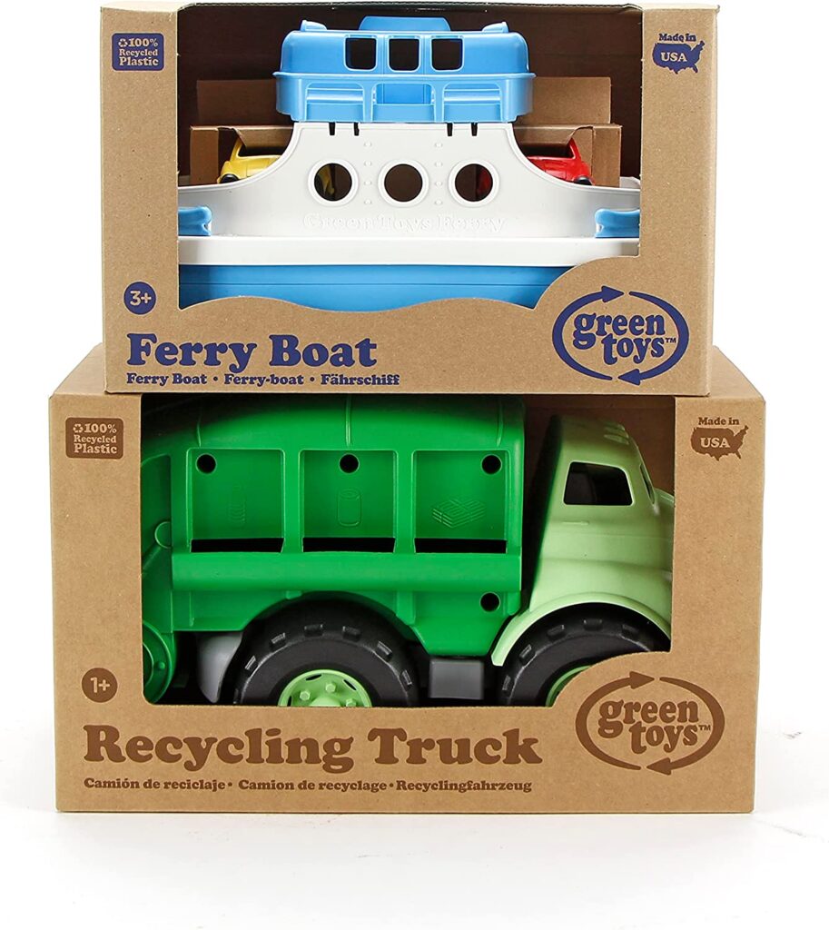 Green Toys Ferry Boat and Recycling Truck Bundle