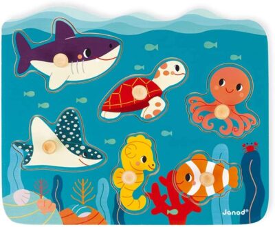 Janod World Wildlife Federation – 7 Piece Ocean Puzzle – Ages 18 Months+ J08619