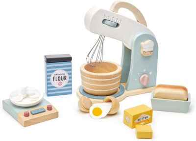 Tender Leaf Toys Mini Chef Home Baking Set – 27 Pc Wooden Baker's Mixing Set -Classic Toy for Pretend Cooking – Develops Social, Creative & Imaginative Skills – Learning Role Play – Ages 3+ Years