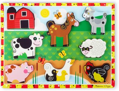 Melissa & Doug Farm Wooden Chunky Puzzle (8 pcs)