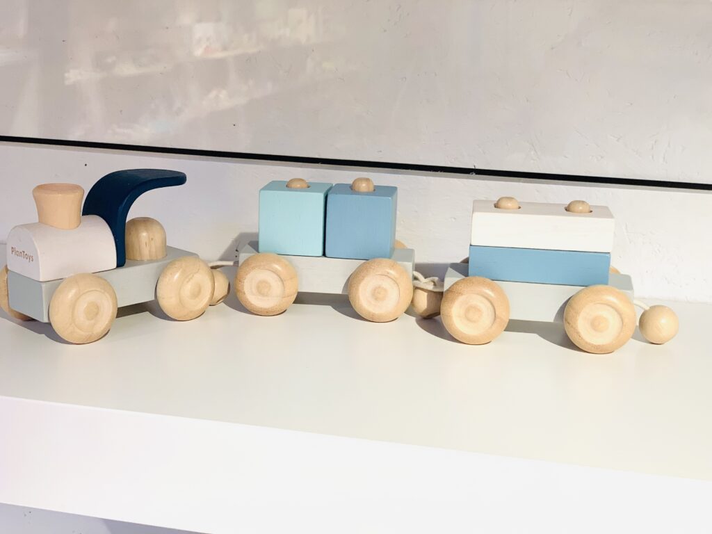 Stacking Train Trio – Orchard Collection | PlanToys 5738 | 12m+