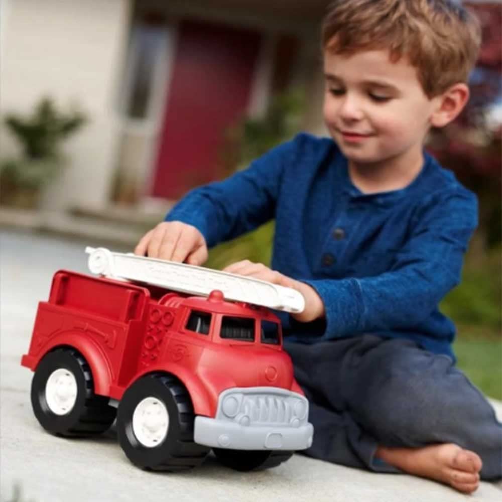 Green Toys Fire Truck - BPA , Phthalates Free Imaginative Play Toy for Improving Fine , Gross Motor Skills. for Kids