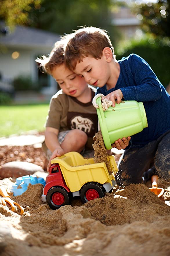 Green Toys Dump Truck in Yellow and Red