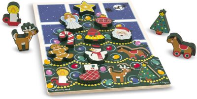 
Melissa & Doug Holiday Christmas Tree Wooden Chunky Puzzle (13 pcs)