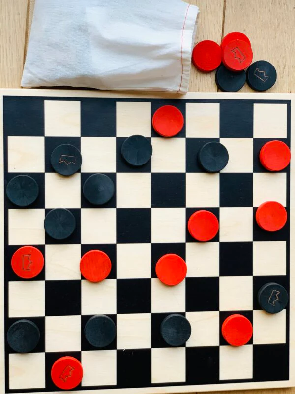 Wooden 15" Checkers Set | Made in USA | Games 
