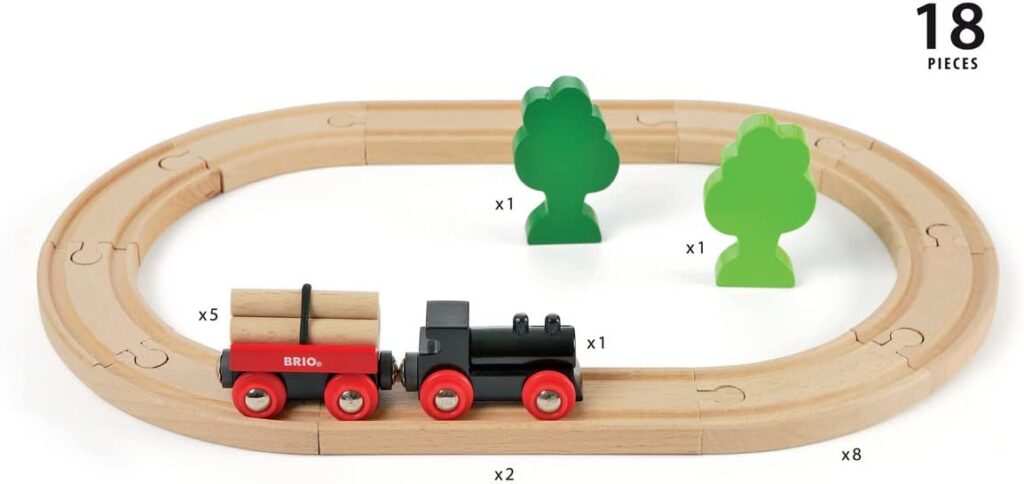 BRIO World - 33042 Little Forest Train Set | 18 Piece Train Toy with Accessories and Wooden Tracks for Kids Ages 3 and Up