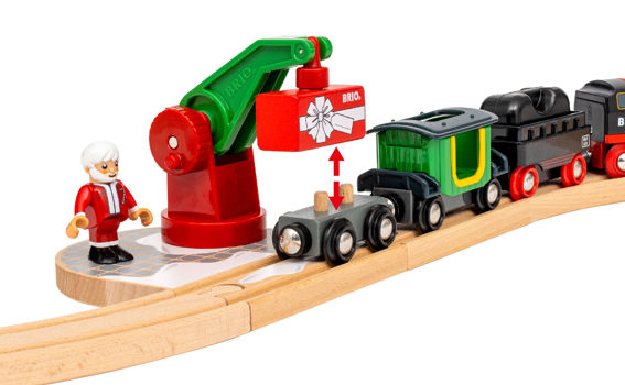 BRIO World – 36014 Christmas Steaming Train Set | 27 Piece Train Set for Kids Age 3 Years and Up Compatible with All BRIO Railway Sets & Accessories