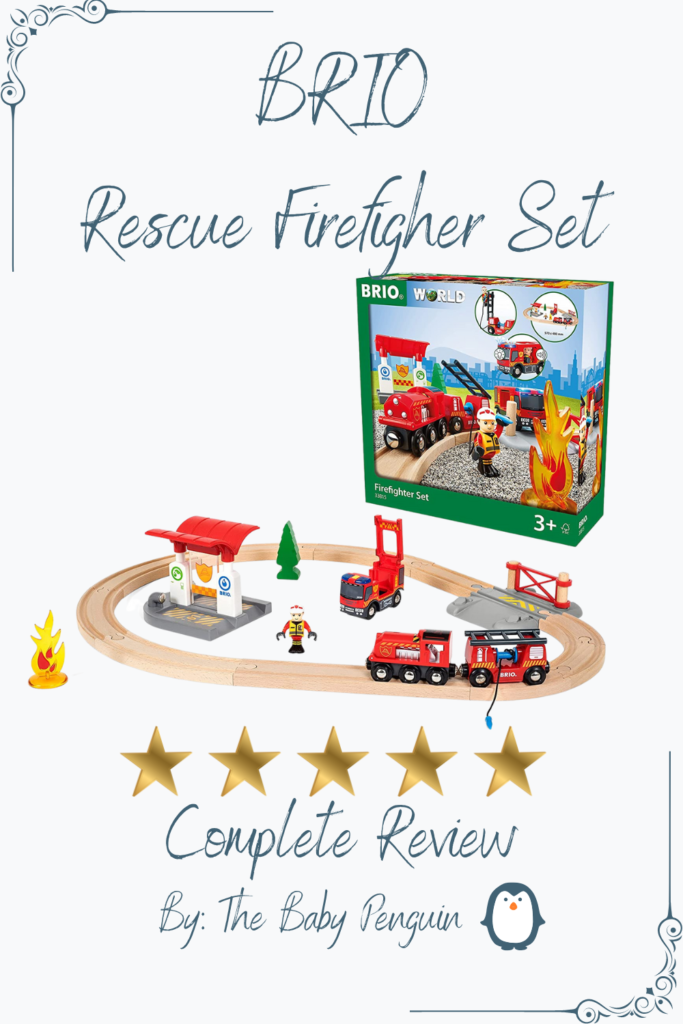 BRIO Rescue Firefighter Set 33815 BRIO WORLD Wooden Toy Train Set Review