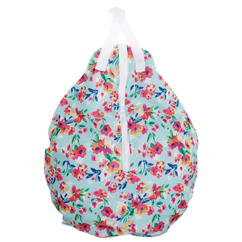 Hanging Wet Bag (Aqua Floral)