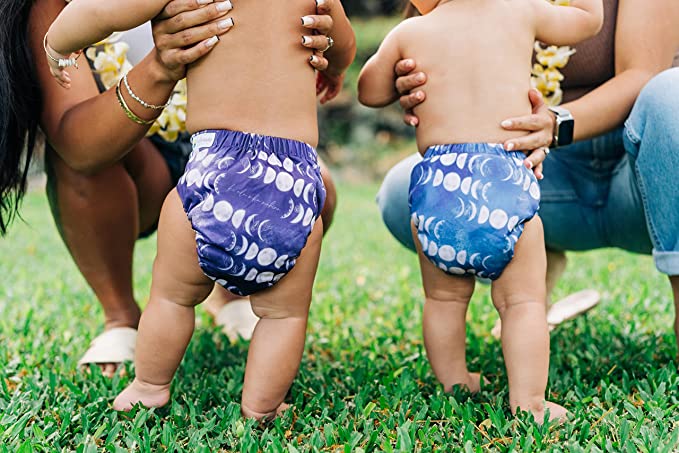 Kaleimamo Hawai'i - One Size All-in-One Diaper (Kaiapa Pa'a) - Ke Ala o Ka Mahina (Poni)