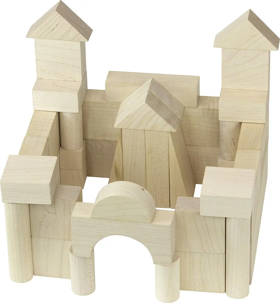 Junior Builder Wooden Blocks Set - 41 Pieces | Made in the USA Junior Builder Wooden Blocks Set - 41 Pieces | Made in the USA