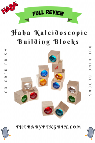 HABA Kaleidoscopic Building Blocks - 13 Piece Set with Colored Prisms (Made in Germany)