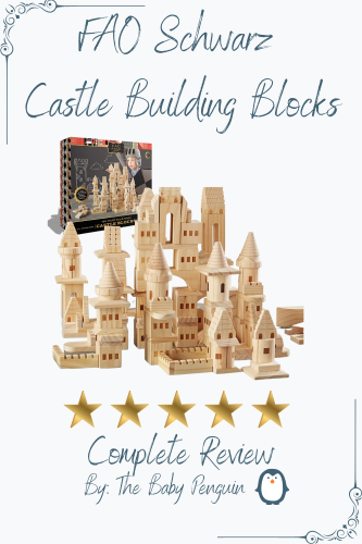 FAO SCHWARZ Wooden Castle Building Blocks Set 150 Piece Set Toy Review