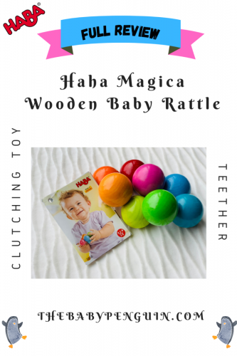 HABA Magica Wooden Baby Rattle, Clutching Toy & Teether (Made in Germany)